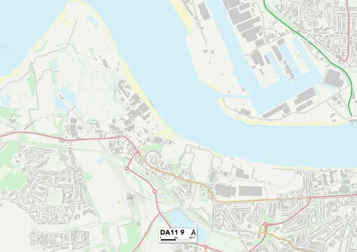 Framed Print : Gravesham DA11 9 Print Map Sector Framed Print : Gravesham DA11 9 Print Map Sector