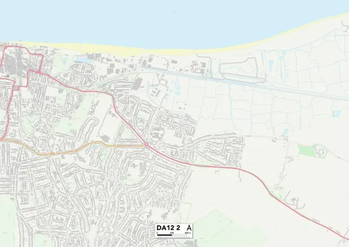 Framed Print : Gravesham DA12 2 Print Map Sector Framed Print : Gravesham DA12 2 Print Map Sector