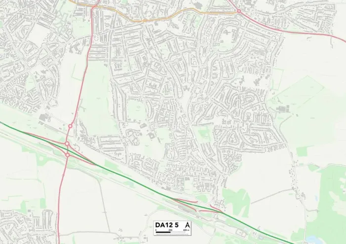 Framed Print : Gravesham DA12 5 Print Map Sector Framed Print : Gravesham DA12 5 Print Map Sector