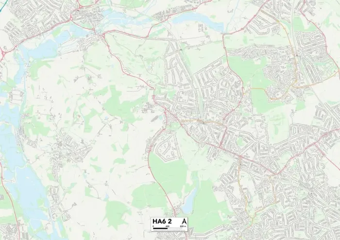 Framed Print : Hillingdon HA6 2 Print Postcode Sector Map Framed Print : Hillingdon HA6 2 Print Postcode Sector Map