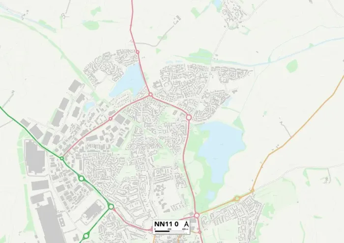 Framed Print : Daventry NN11 0 Print Map Sector Postcode Guide Framed Print : Daventry NN11 0 Print Map Sector Postcode Guide