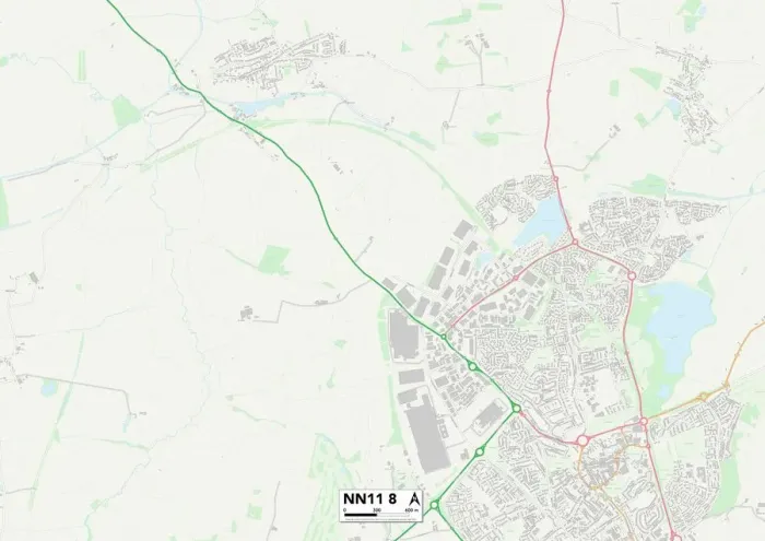 Framed Print : Daventry NN11 8 Print Map Sector Framed Print : Daventry NN11 8 Print Map Sector