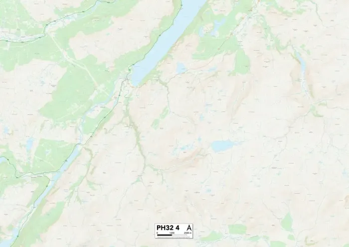 Framed Print : Highland PH32 4 Print Map Sector Postcode Area Framed Print : Highland PH32 4 Print Map Sector Postcode Area