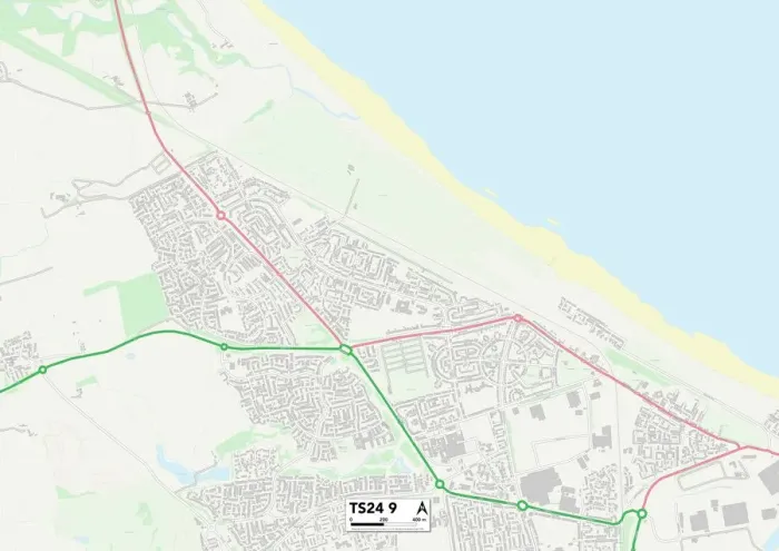 Framed Print : Hartlepool TS24 9 Print Map Sector Framed Print : Hartlepool TS24 9 Print Map Sector