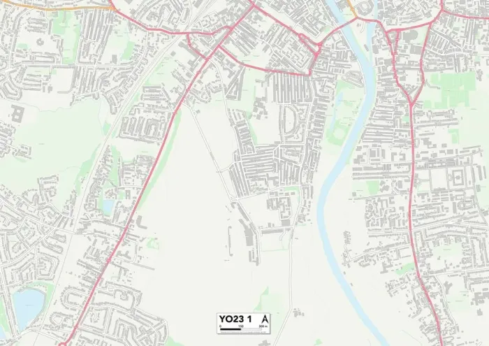 Framed Print : York YO23 1 Print Map Sector Framed Print : York YO23 1 Print Map Sector