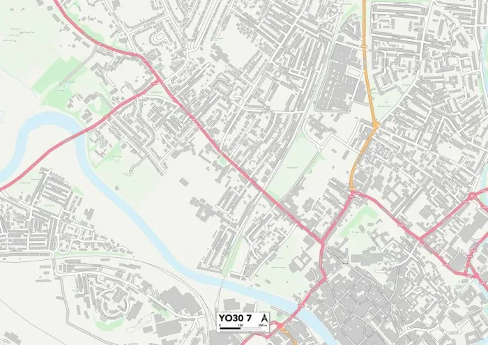 Framed Print : York YO30 7 Print Map Sector Postcode Map Framed Print : York YO30 7 Print Map Sector Postcode Map