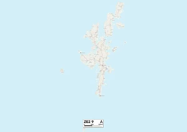 Shetland ZE2 9 Map. Postcode Sector Map of Shetland ZE2 9