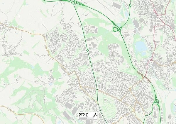 Staffordshire ST5 7 Map