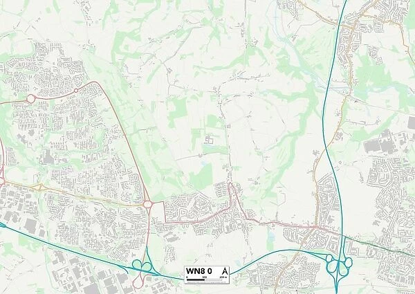 West Lancashire WN8 0 Map