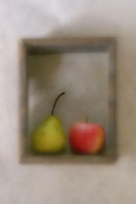 Framed Print : Pear and Apple Print Framed Print : Pear and Apple Print