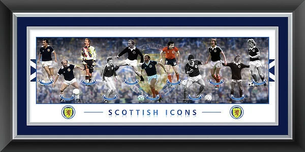 Scotlands Iconic Players Framed Montage