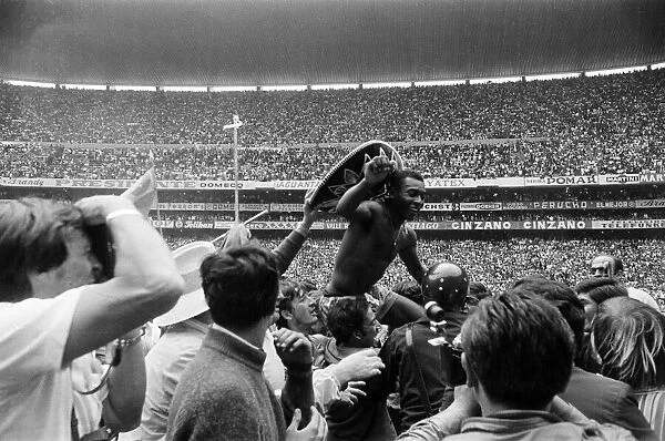 1970 World Cup Final at the Azteca Stadium in Mexico. Brazil