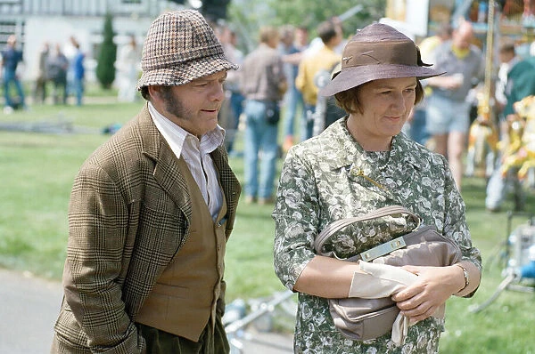 Actor David Jason who plays Pop Larkin and Rachel Bell, as Edith Pilchester pictured