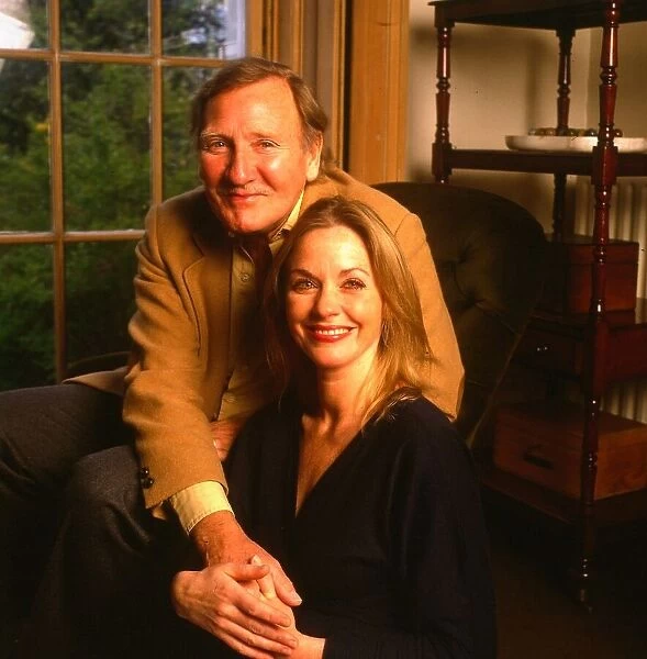 Actor Leslie Phillips April 1988 with his wife Angela Scoular