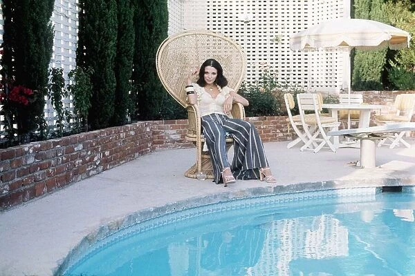 Actress Joan Collins at her Beverly Hills home - June 1975 dbase MSI