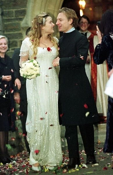 Actress Kate Winslet and Jim Threapleton November 1998 after their surprise
