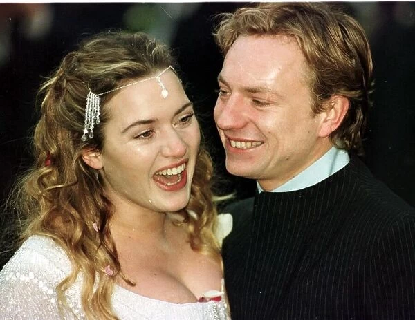 Actress Kate Winslet and Jim Threapleton November 1998 after their surprise