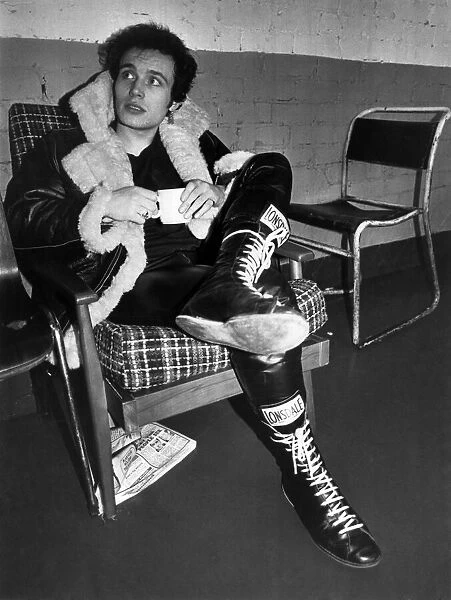 Adam Ant in boxing boots. January 1982