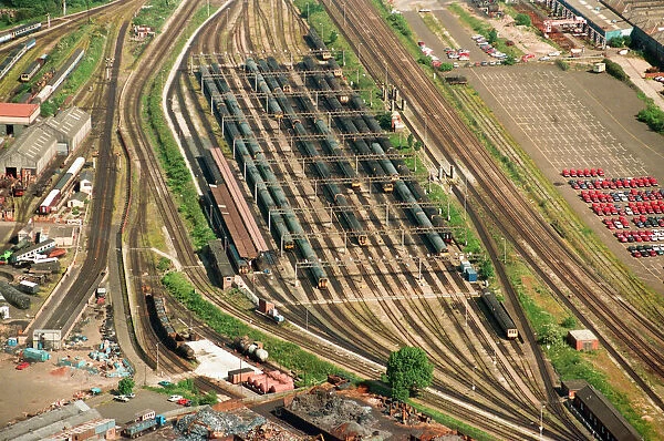 Aerial views of Birminghams railways, taken from the BRMB Flying Eye. 15th June 1994