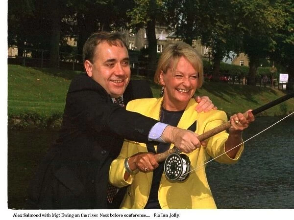 Alex Salmond and Margaret Ewing in yellow jacket September 1994