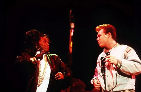 Ali Campbell of the Pop Group UB40 and Ruby Turner at Birmingham Heartbeat 1986
