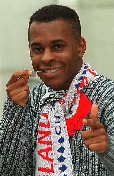 Andi Peters TV Presenter blows the whistle for England