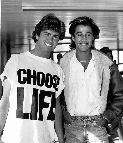 Andrew Ridgeley and George Michael of the pop group Wham