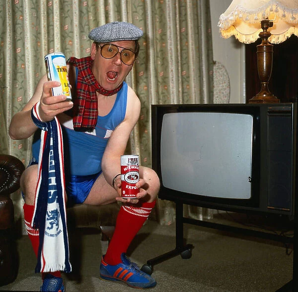 Andy Cameron ready for the World cup May 1986