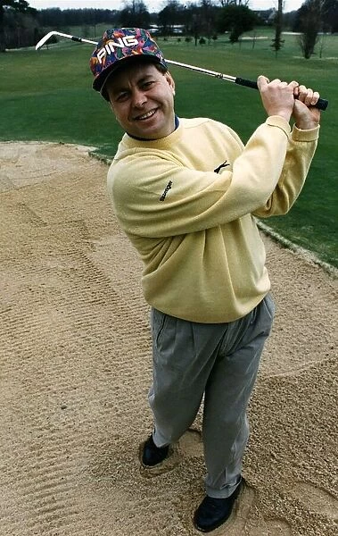 Andy Oldcorn British golfer in sand bunker back touring after three years suffering ME