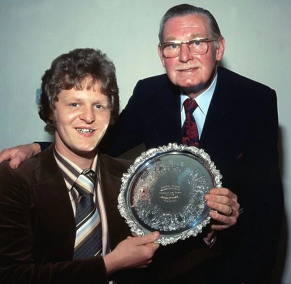 Andy Ritchie with Player of the Year award May 1979