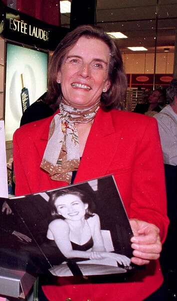 Angela Hurley, the mother of Liz (Elizabeth) at a product launch for Estee Lauder