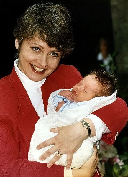 Anne Diamond TV Presenter with Baby