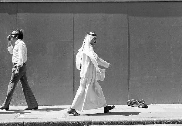 Arab man wearing traditional garments on Gloucester Road, South Kensington