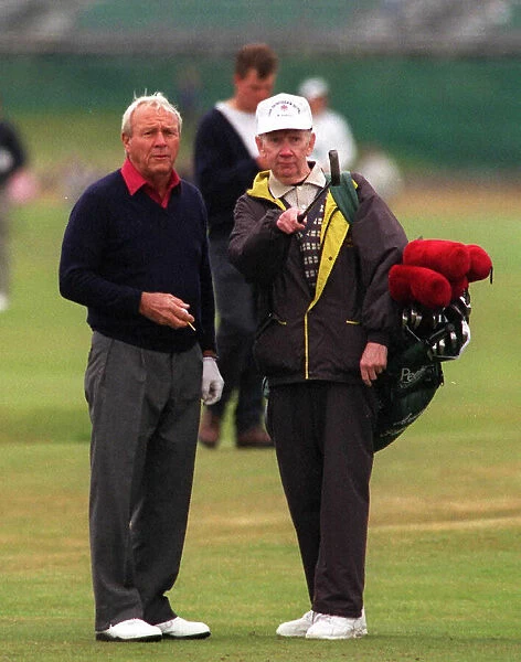 Arnold Palmer during practice at the British Open Golf Championships at St Andrews