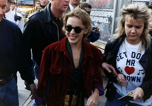 Australian pop singer Kylie Minogue arrives at London