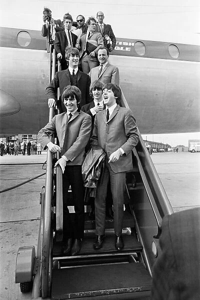 The Beatles in Liverpool for the Premier of a Hard Days Night