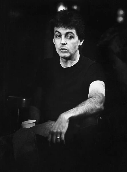 Former Beatles singer and bass guitarist Paul McCartney. September 1983