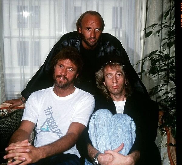 Bee Gees pop group The three Gibb brothers Barry, Robin and Maurice