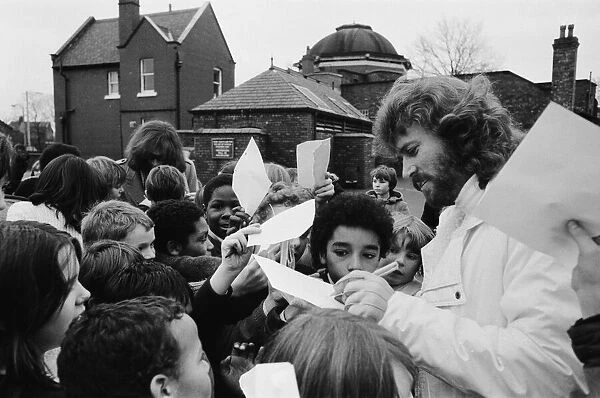 The Bee Gees return home to Manchester November 1981. Barry