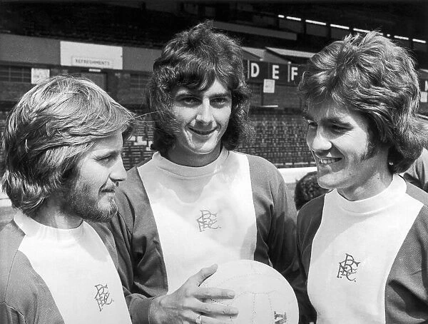 Birmingham City players left to right: Phillips, Trevor Francis and Osborne