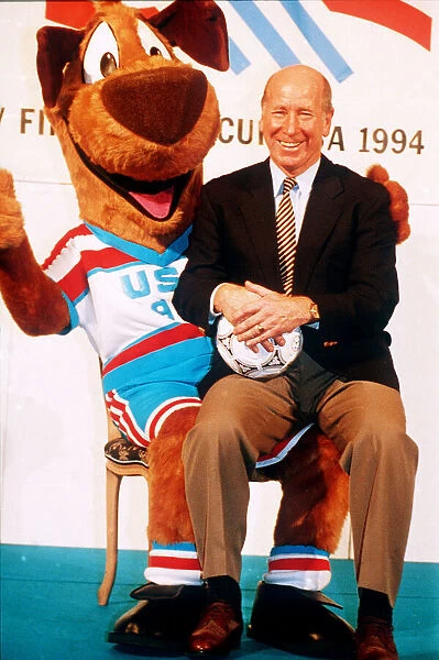 Bobby Charlton former England Football player, photocall to launch the 1994 World Cup