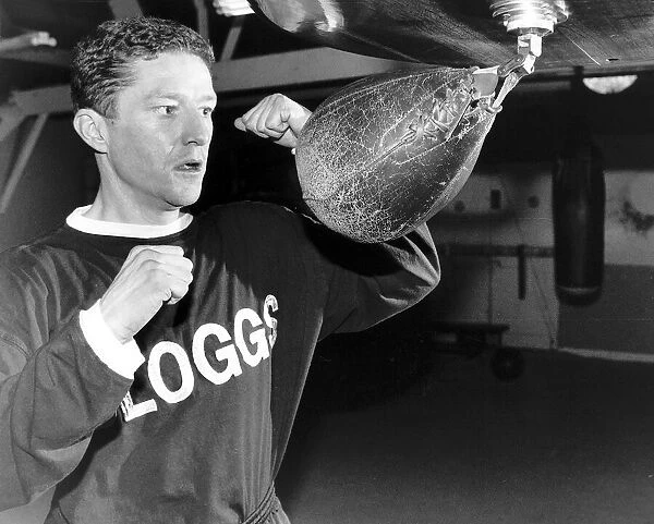 Boxer Terry Marsh in training at the gym
