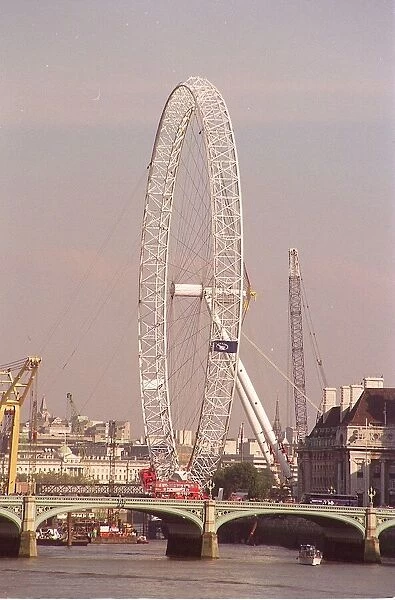 The British Airways London Eye Oct 1999 A giant ferris wheel dominates
