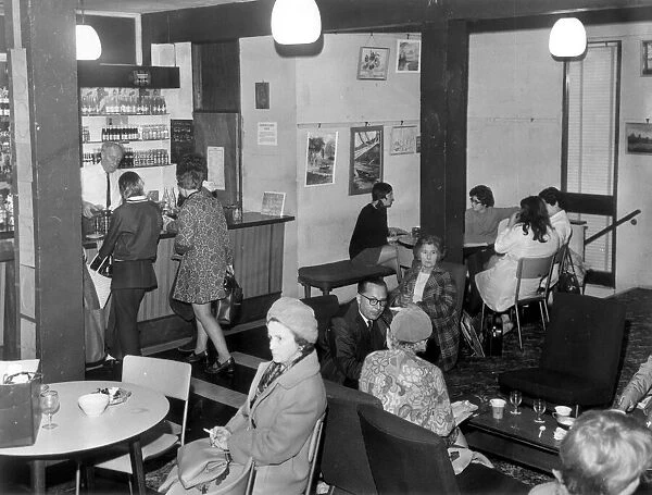 The cafe at the Folk House in Park Street, 1970