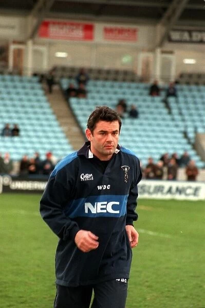 Will Carling Rugby February 99 Running on rugby pitch back playing for Harlequines