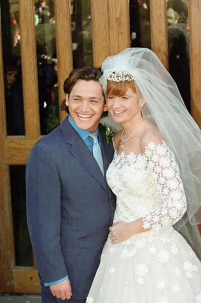 The cast of EastEnders filming scenes for the wedding of characters Ricky Butcher