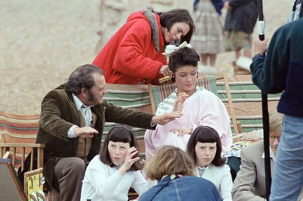 Some of the cast of 'The Darling Buds of May'pictured during the filming of