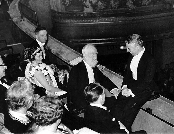 Charlie Chaplin Feb 1931 seen here with George Bernard Shaw