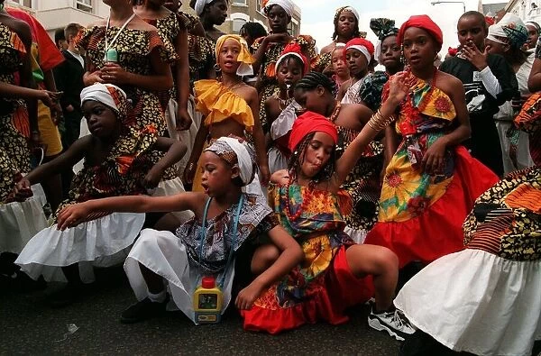 Children dance at the Notting Hill carnival