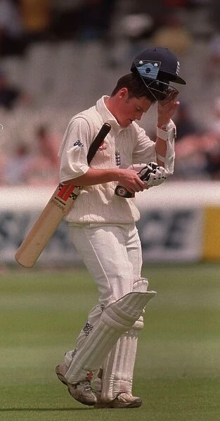 Chris Read Cricket Player Of England July 1999 Gets Out By The Bowling Of